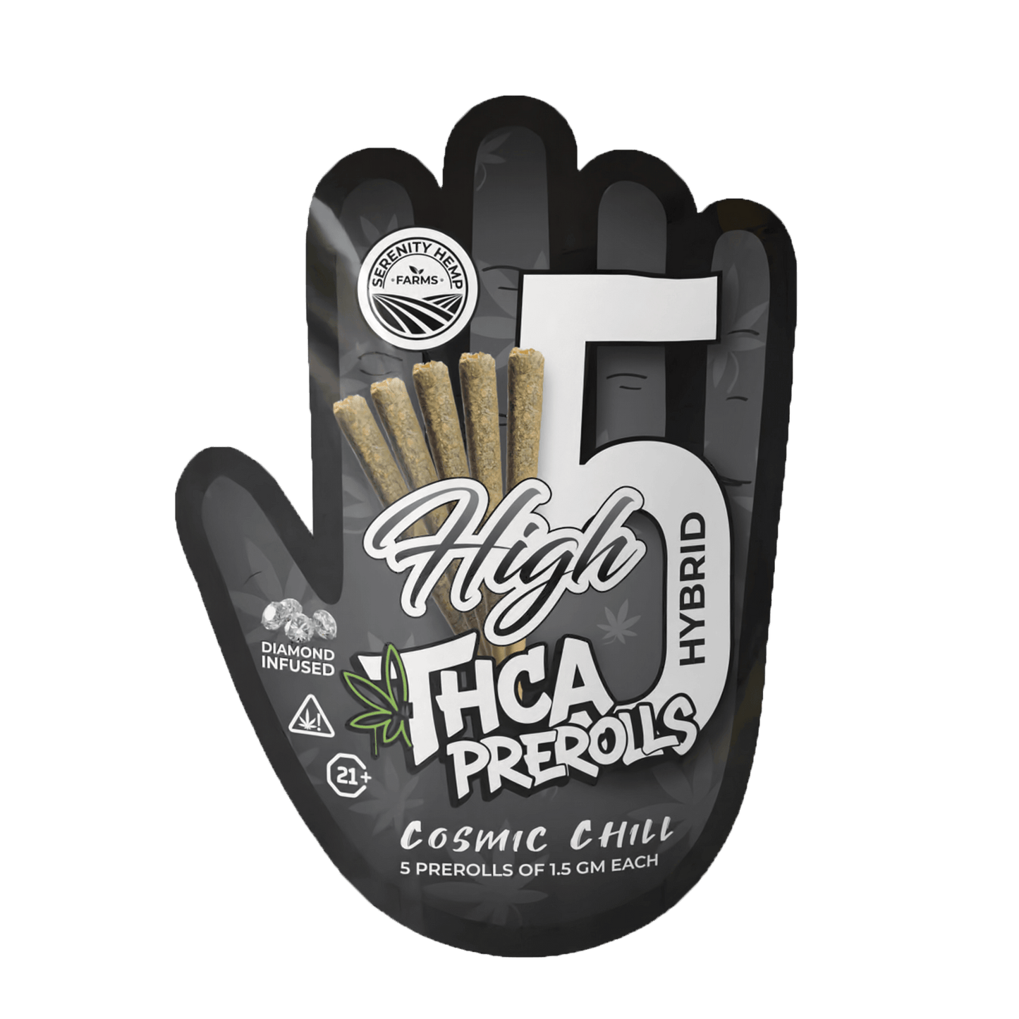 Serenity Hemp - Cosmic Chill | High 5 THCA Hybrid 1.5gm Prerolls