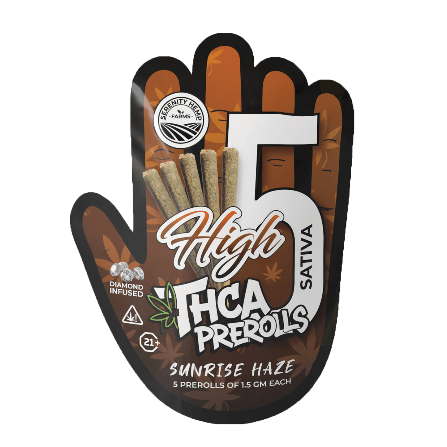 Serenity Hemp - Sunrise Haze | High 5 THCA Sativa 1.5gm Prerolls