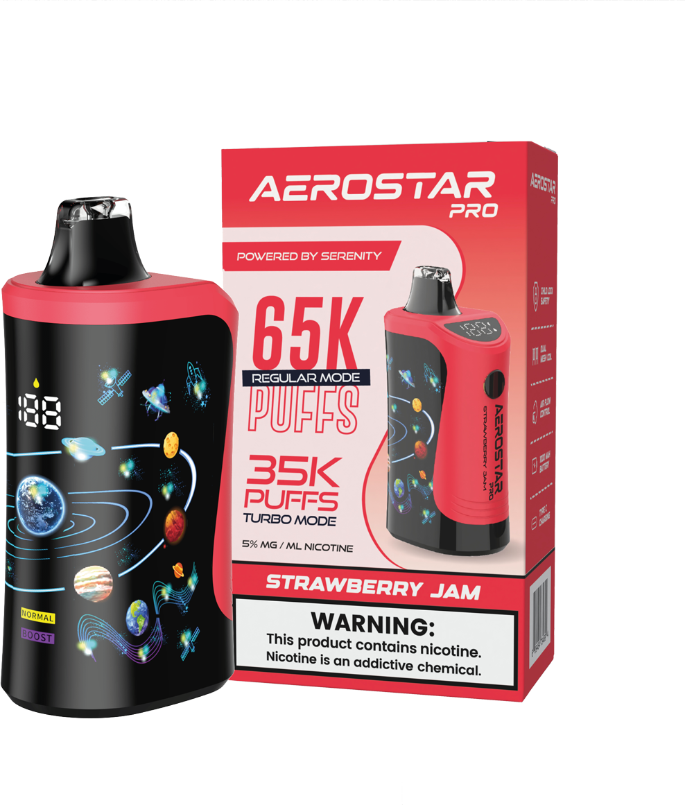 Serenity Hemp - Aerostar Pro Strawberry Jam 5% Nic Rechargeable Dispos Serenity Hemp Farms Serenity Hemp - Aerostar Pro Strawberry Jam 5% Nic Rechargeable Dispos Serenity Hemp Farms
