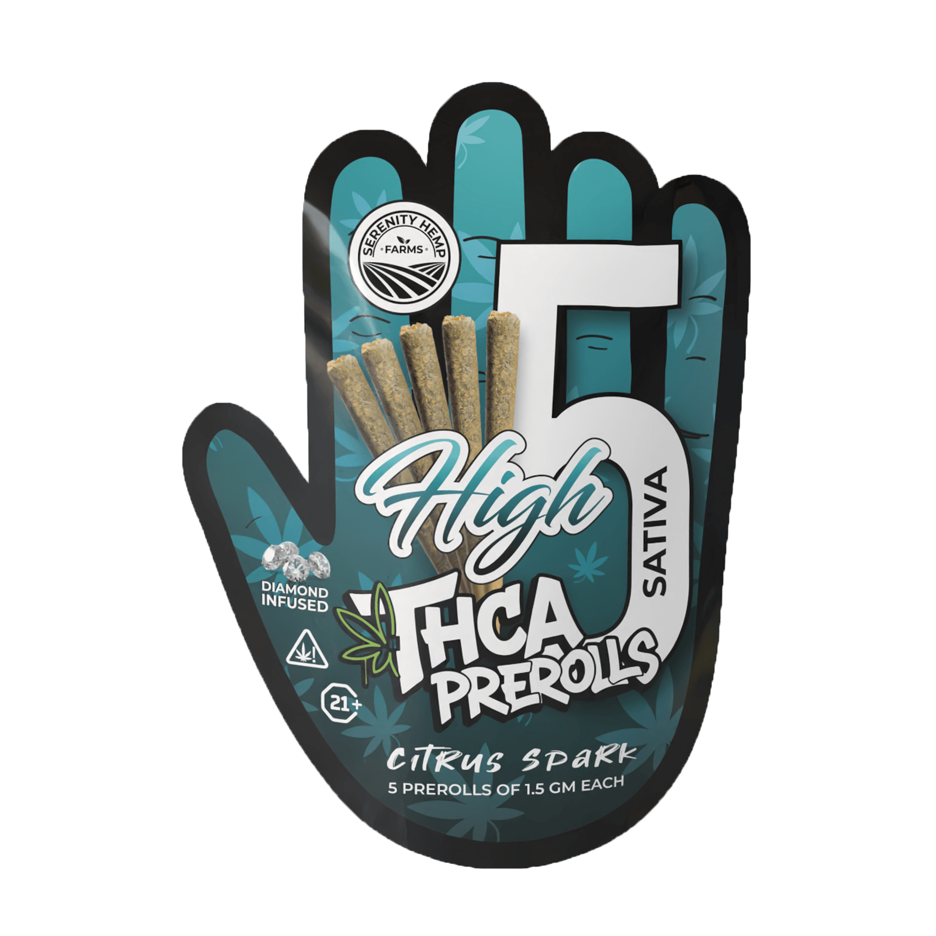 Serenity Hemp - Citrus Spark | High 5 THCA Sativa 1.5gm Prerolls