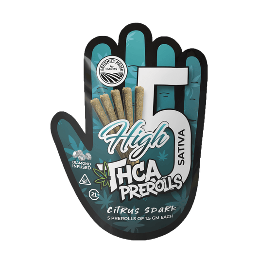 Serenity Hemp - Citrus Spark | High 5 THCA Sativa 1.5gm Prerolls