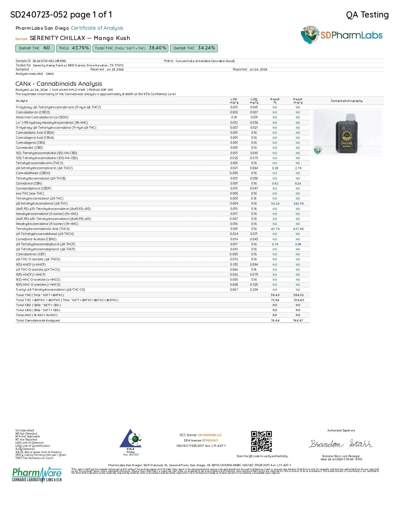 Mango Kush (Hybrid) | 8g THCA Disposable