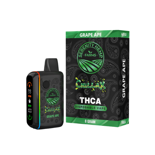 Serenity Hemp - Chillax Watermelon Zkittlez Indica THCA 8gm Disposable Serenity Hemp Farms Serenity Hemp - Chillax Watermelon Zkittlez Indica THCA 8gm Disposable Serenity Hemp Farms
