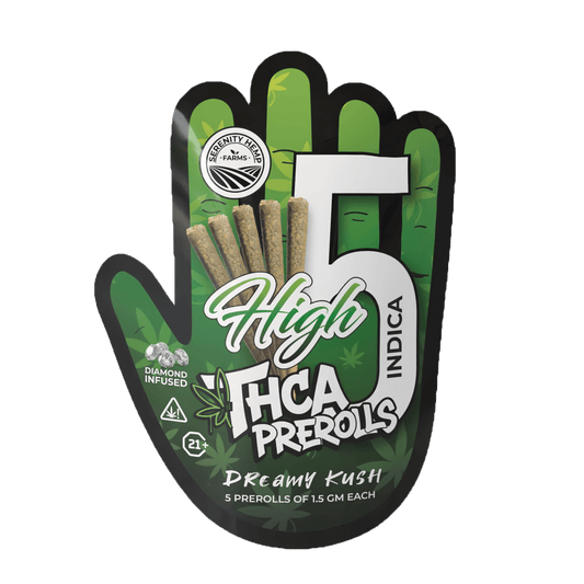 Serenity Hemp - Dreamy kush  | High 5 THCA Indica 1.5gm Prerolls