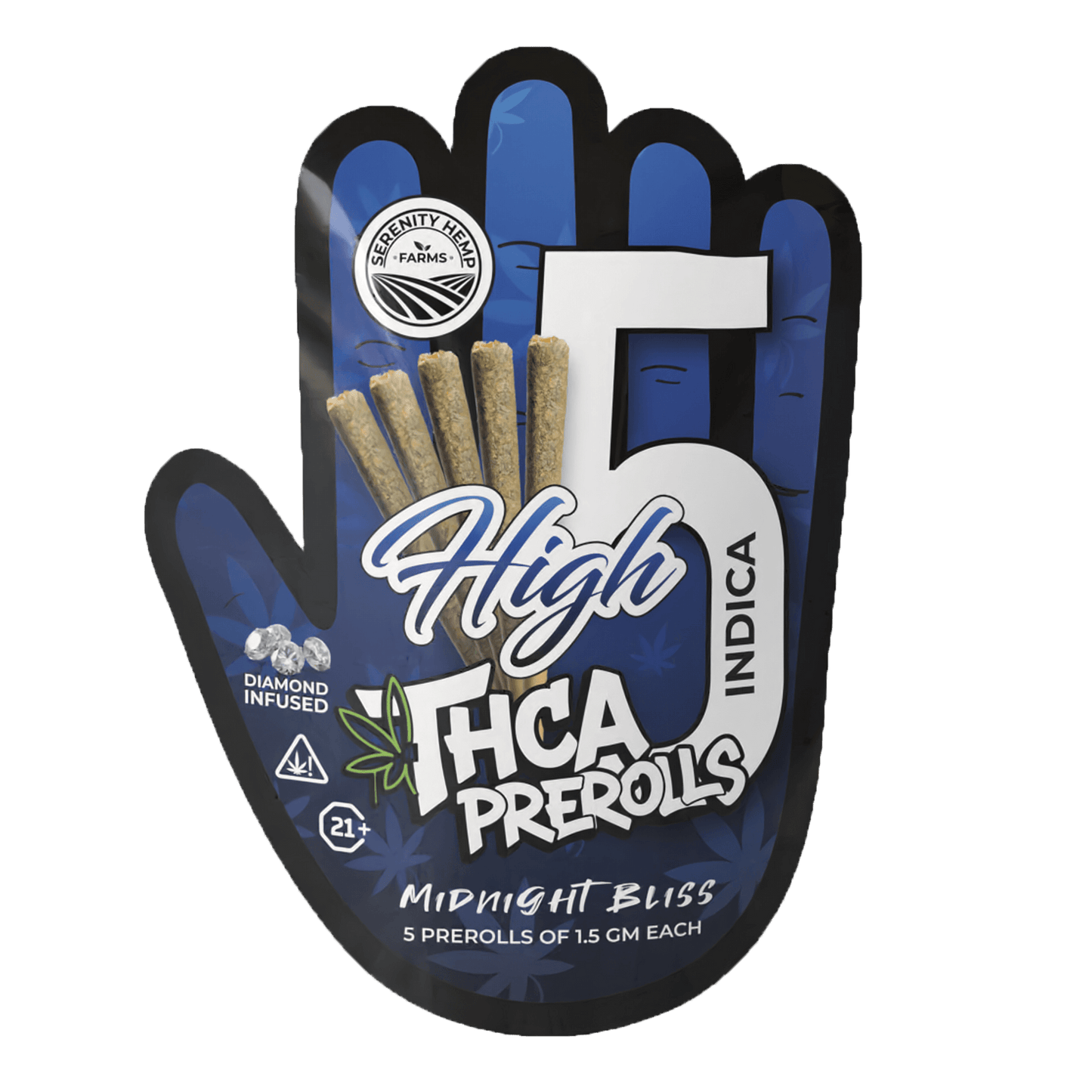Serenity Hemp - Midnight Bliss | High 5 THCA Indica 1.5gm Prerolls