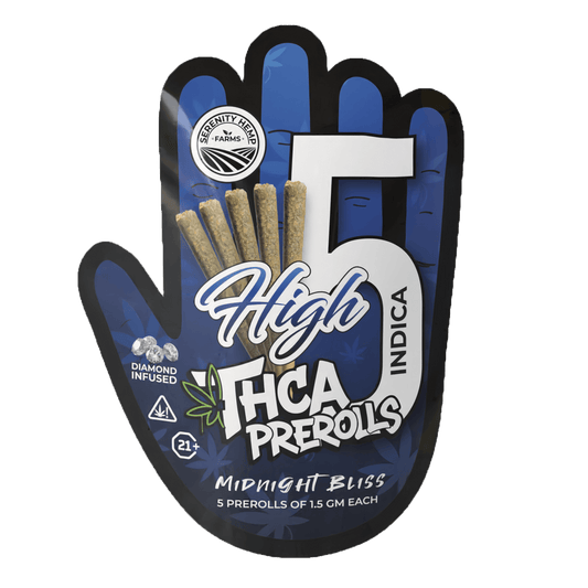 Serenity Hemp - Midnight Bliss | High 5 THCA Indica 1.5gm Prerolls