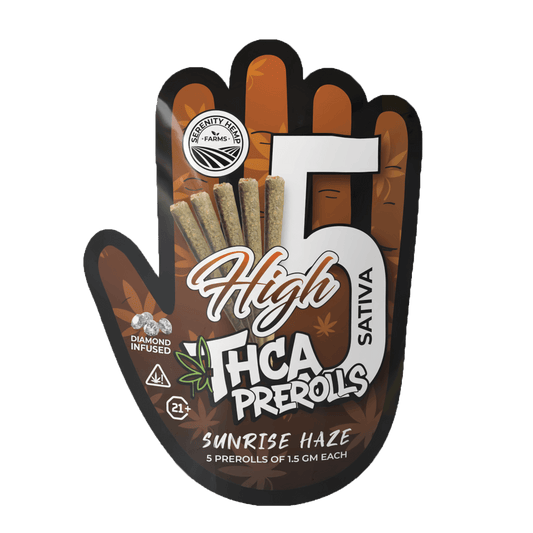 Serenity Hemp - Sunrise Haze | High 5  THCA Sativa 1.5gm Prerolls