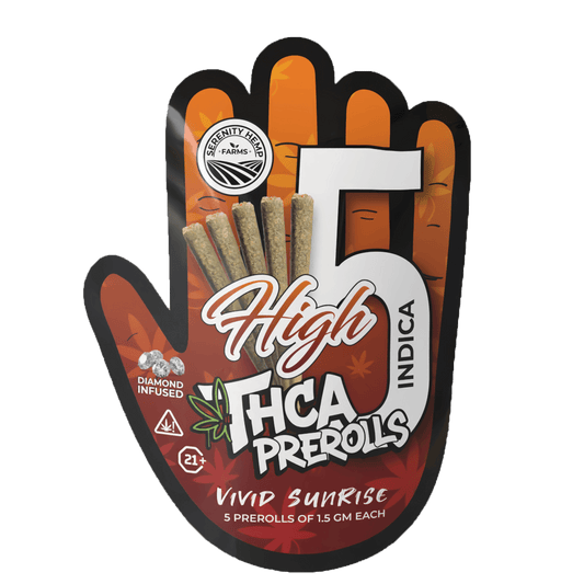 Serenity Hemp - VIVID Sunrise | High 5 THCA Indica 1.5gm Prerolls