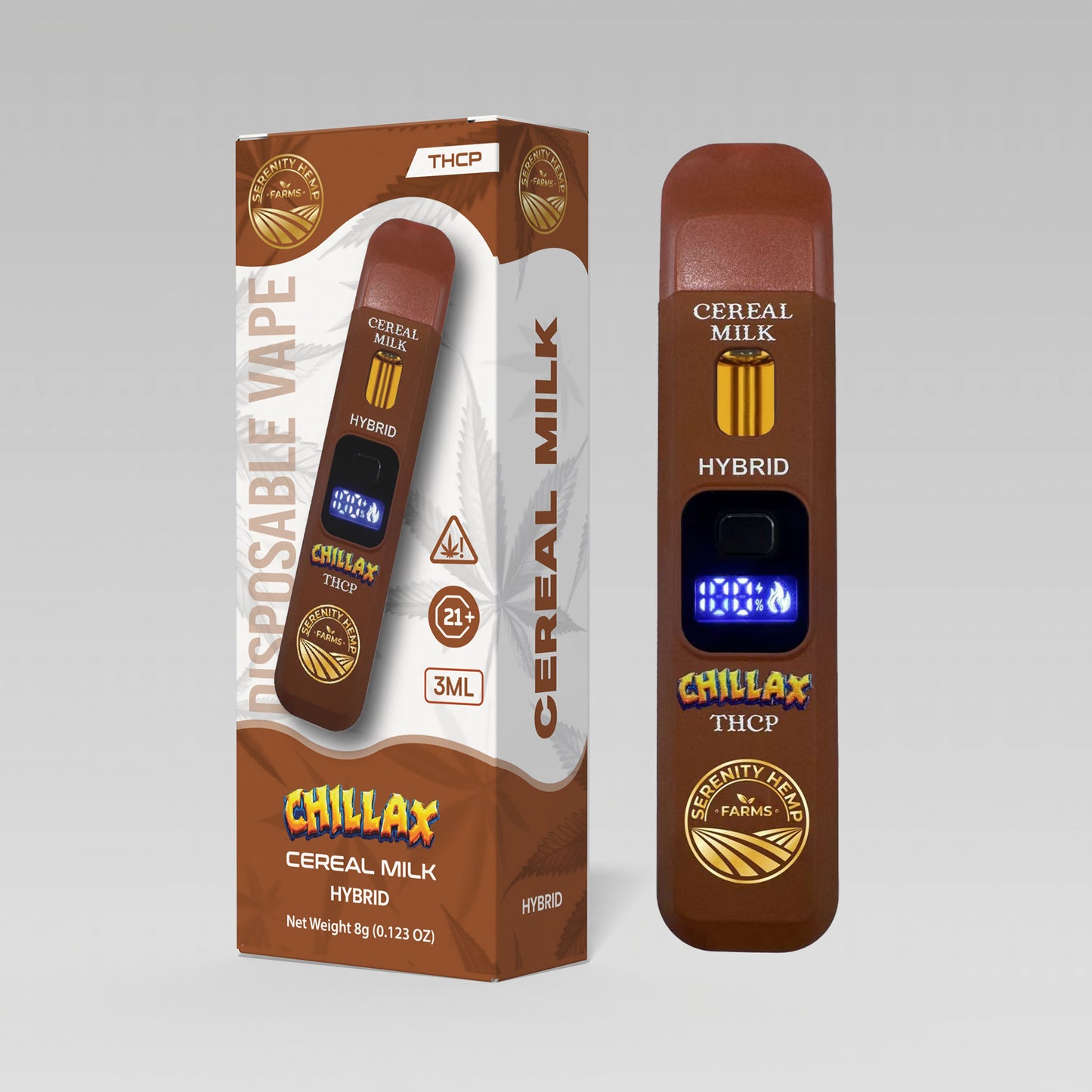 Serenity Hemp - Chillax Cereal Milk Hybrid THCA 3ml Disposable Vape Serenity Hemp Farms Serenity Hemp - Chillax Cereal Milk Hybrid THCA 3ml Disposable Vape Serenity Hemp Farms