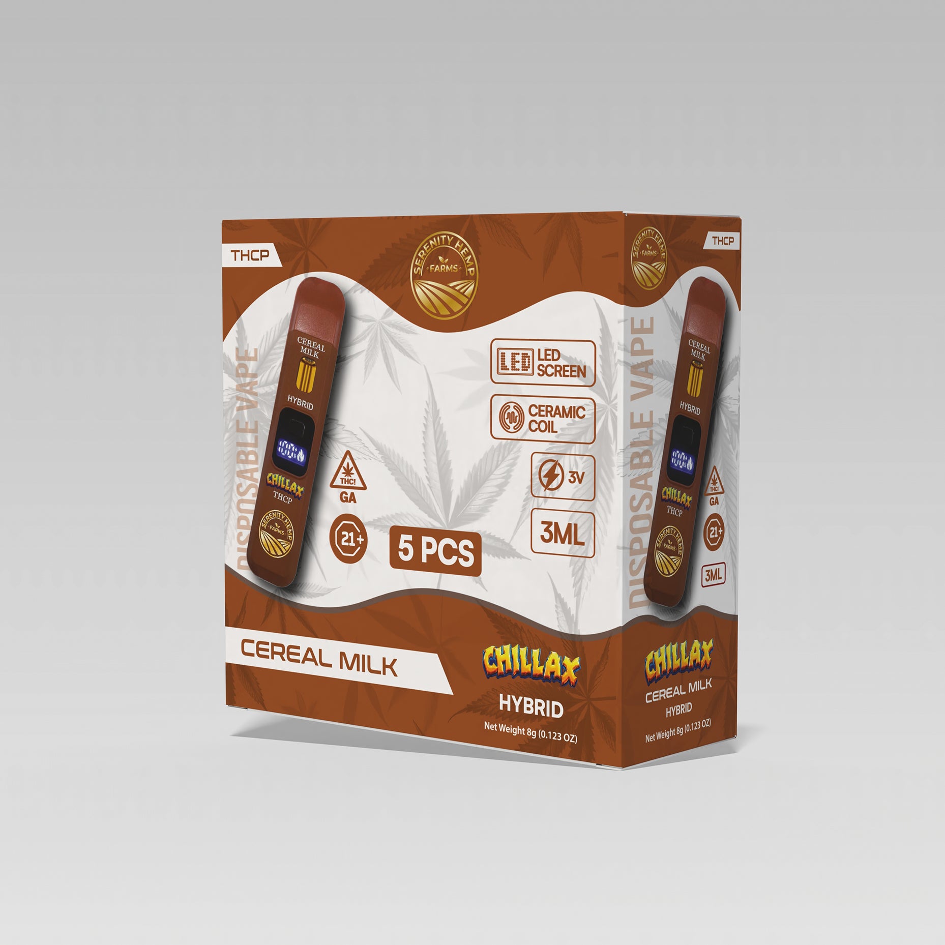 Serenity Hemp - Chillax Cereal Milk Hybrid THCA 3ml Disposable Vape Serenity Hemp Farms Serenity Hemp - Chillax Cereal Milk Hybrid THCA 3ml Disposable Vape Serenity Hemp Farms